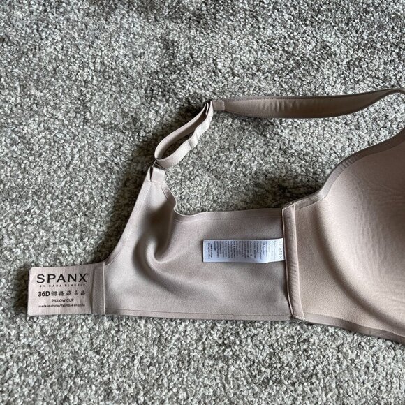 Spanx 360 Bliss Lightly Lined Bra Pillowcup Full Coverage Beige Size 36D - Picture 4 of 6
